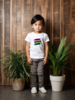 AI generated Editable tshirt mockup PSD template