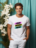 AI generated Editable tshirt mockup PSD template