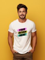 AI generated Editable tshirt mockup PSD template