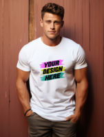 AI generated Editable tshirt mockup PSD template