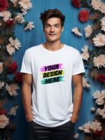 AI generated Editable tshirt mockup PSD template