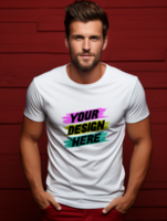 AI generated Editable tshirt mockup PSD template