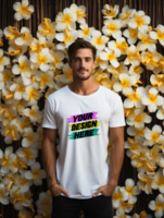 AI generated Editable tshirt mockup PSD template