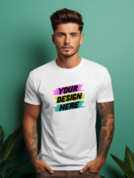 AI generated Editable tshirt mockup PSD template