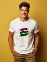 AI generated Editable tshirt mockup PSD template