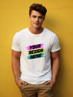 AI generated Editable tshirt mockup PSD template