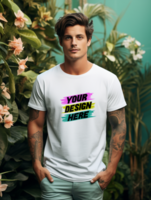 AI generated Editable tshirt mockup PSD template