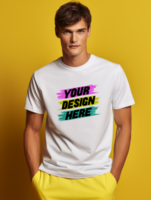 AI generated Editable tshirt mockup PSD template