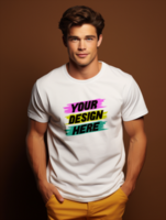 AI generated Editable tshirt mockup PSD template