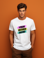 AI generated Editable tshirt mockup PSD template