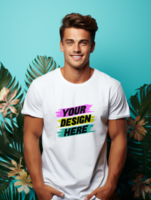 AI generated Editable tshirt mockup PSD template
