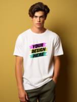 AI generated Editable tshirt mockup PSD template