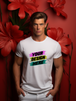 AI generated Editable tshirt mockup PSD template