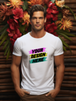 AI generated Editable tshirt mockup PSD template