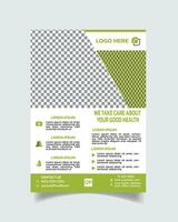 Healthcare flyer leaflet, medical flyer template collection, medical flyer layout a4 vector