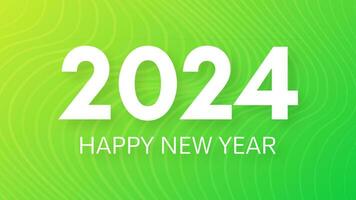 2024 Happy New Year on colorful background vector