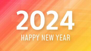 2024 Happy New Year on colorful background vector