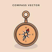 compass vector graphic element for travel