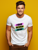 AI generated Editable tshirt mockup PSD template