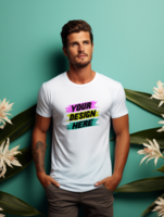 AI generated Editable tshirt mockup PSD template