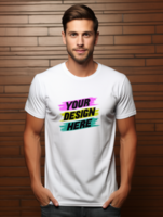 AI generated Editable tshirt mockup PSD template