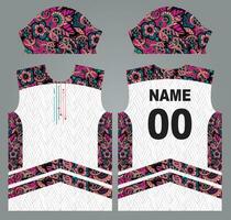 Floral jersey design vector