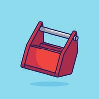 Toolbox simple cartoon vector illustration carpentry tools concept icon isolated