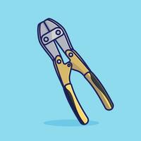 Bolt cutter simple cartoon vector illustration carpentry tools concept icon isolated