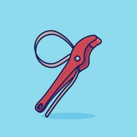 Strap wrench simple cartoon vector illustration carpentry tools concept icon isolated