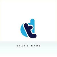 DT logo design. Initial letter DT logo design. DT logo monogram design vector template.