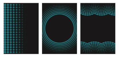 Set of geometric frames in trendy style vector