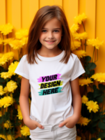 AI generated Editable tshirt mockup PSD template
