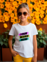 AI generated Editable tshirt mockup PSD template
