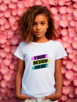 AI generated Editable tshirt mockup PSD template