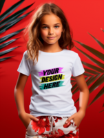 AI generated Editable tshirt mockup PSD template