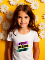 AI generated Editable tshirt mockup PSD template