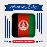 Afghanistan Memorial Day Vector Illustration