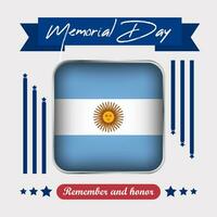 Argentina Memorial Day Vector Illustration