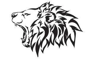 Lion Head Tattoo Design vector