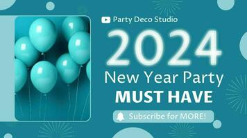 New Year Greeting Youtube Thumbnail template