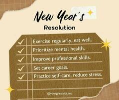 New Year Resolution Facebook Post template