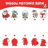 Matching shadow game for children. Find the correct shadow. Educational matching game for children with cartoon character. Worksheet for kid. Educational printable activity page. Vector file.