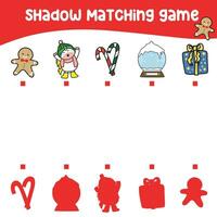 Matching shadow game for children. Find the correct shadow. Educational matching game for children with cartoon character. Worksheet for kid. Educational printable activity page. Vector file.