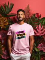 AI generated Editable tshirt mockup PSD template