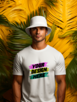 AI generated Editable tshirt mockup PSD template
