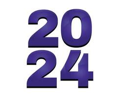 2024 New Year Abstract Purple Graphic Design Holiday Vector Logo Symbol Illustration