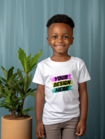 ai gerado editável bebê camiseta brincar psd modelo