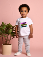 ai gerado editável bebê camiseta brincar psd modelo