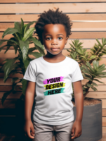 ai gerado editável bebê camiseta brincar psd modelo