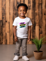 ai gegenereerd bewerkbare baby t-shirt mockup psd sjabloon